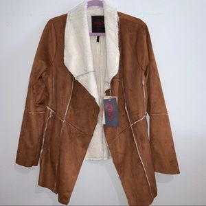 Vegan fur brown jacket